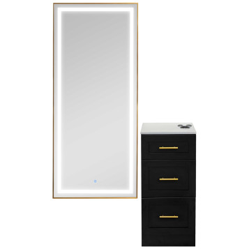 Pibbs 6050 Shaker Styling Station & Mirror