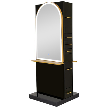 Milan Ultra Double Sided LED Styling Station w/ Shelf image