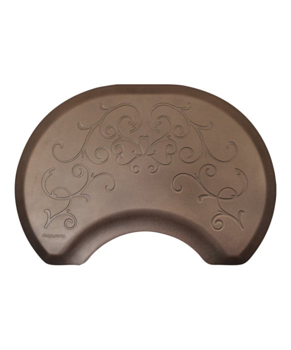2.5' X 3.5' Circular Smart Step Bella Decorative Salon Mat 3/4