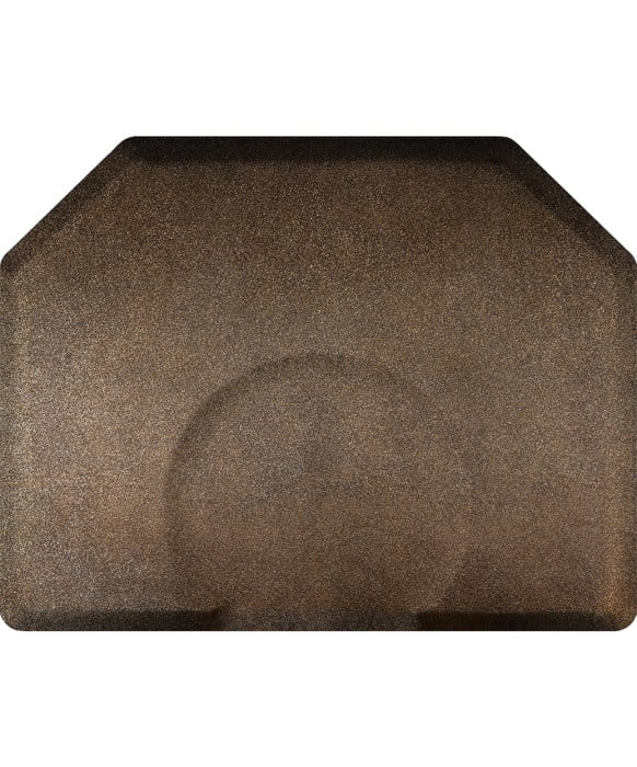 4' X 5' Hexagon Smart Step Granite Metallic Salon Mat 3/4