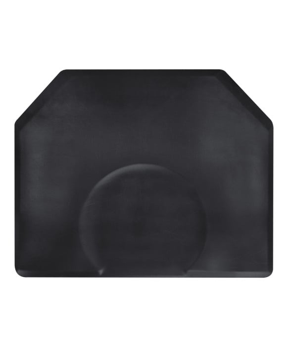 4' X 5' Hexagon Smart Step Vintage Leather Salon Mat 3/4