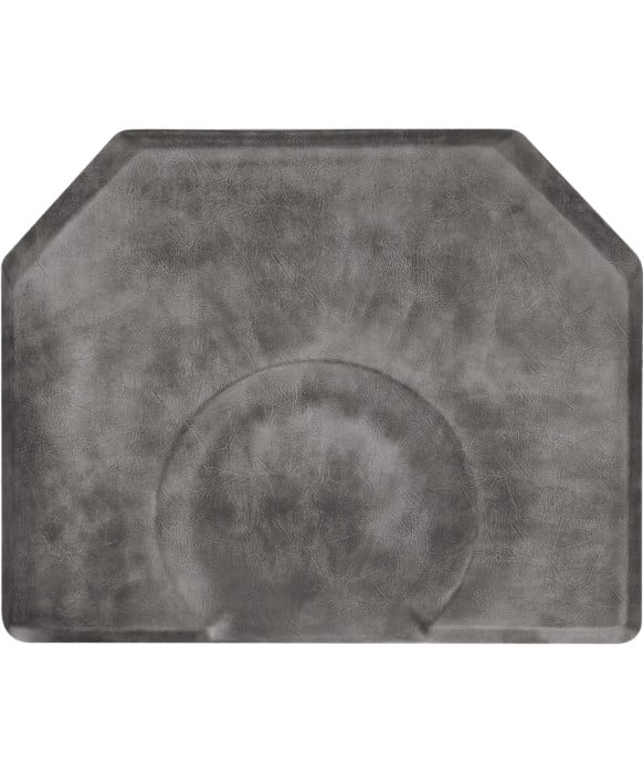 4' X 5' Hexagon Smart Step Vintage Leather Salon Mat 3/4