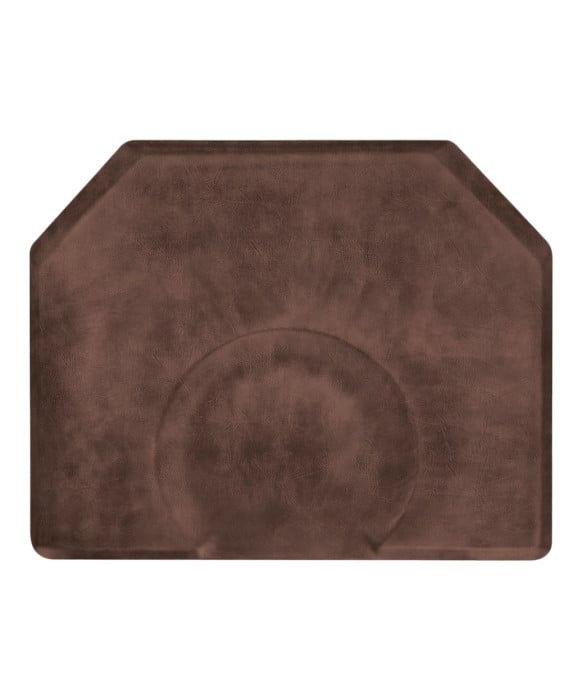 4' X 5' Hexagon Smart Step Vintage Leather Salon Mat 3/4