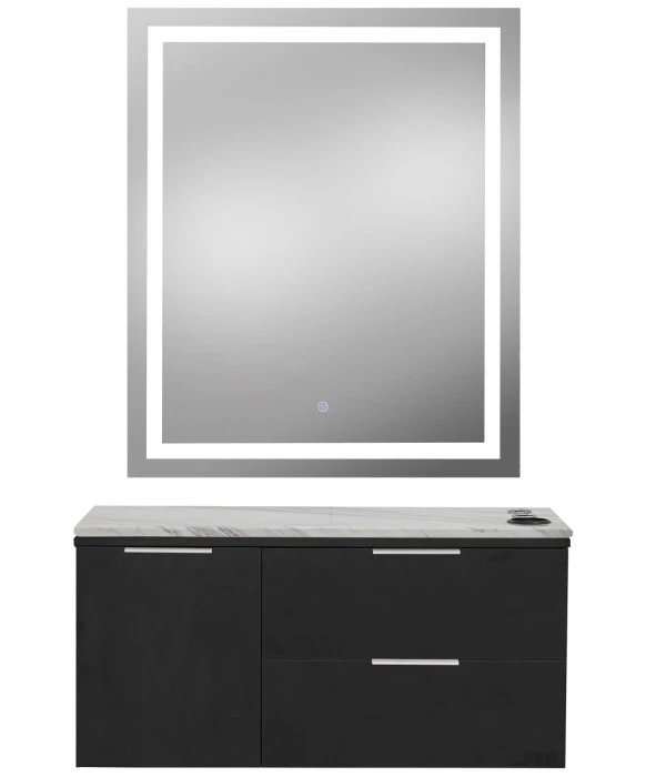 Pibbs 6002 Capri Styling Station & LED Mirror