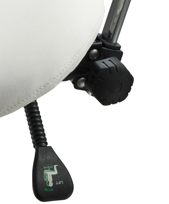 Silver Fox 1025 Rolling Saddle Stool w/ Back