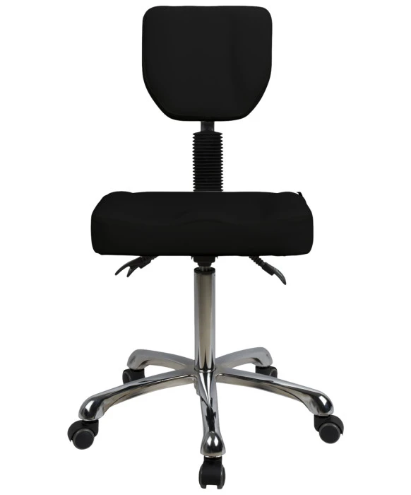 Silver Fox 1030 Rolling Stool w/ Back