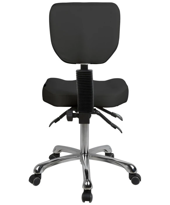 Silver Fox 1030 Rolling Stool w/ Back