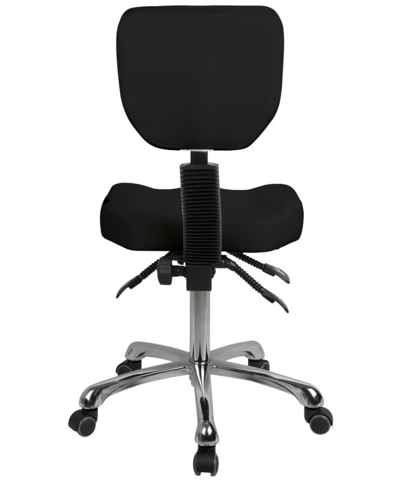Silver Fox 1030 Rolling Stool w/ Back