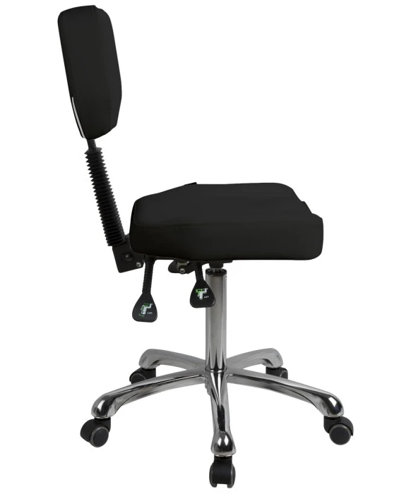 Silver Fox 1030 Rolling Stool w/ Back