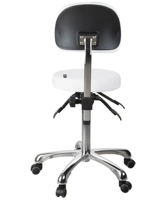 Silver Fox 1025B Adjustable Round Stool w/ Back