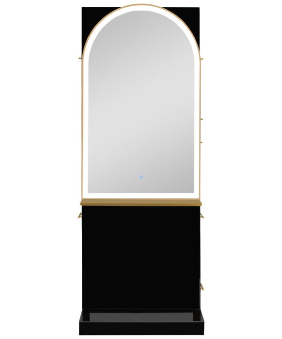 Milan Ultra Single Sided LED Styling Station w/ Shelf