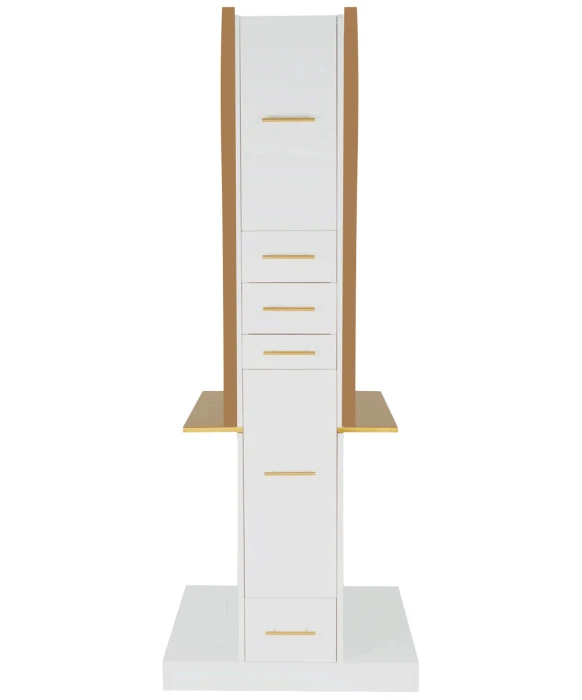 Milan Ultra Double Sided LED Styling Station w/ Shelf