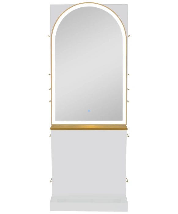 Milan Ultra Double Sided LED Styling Station w/ Shelf