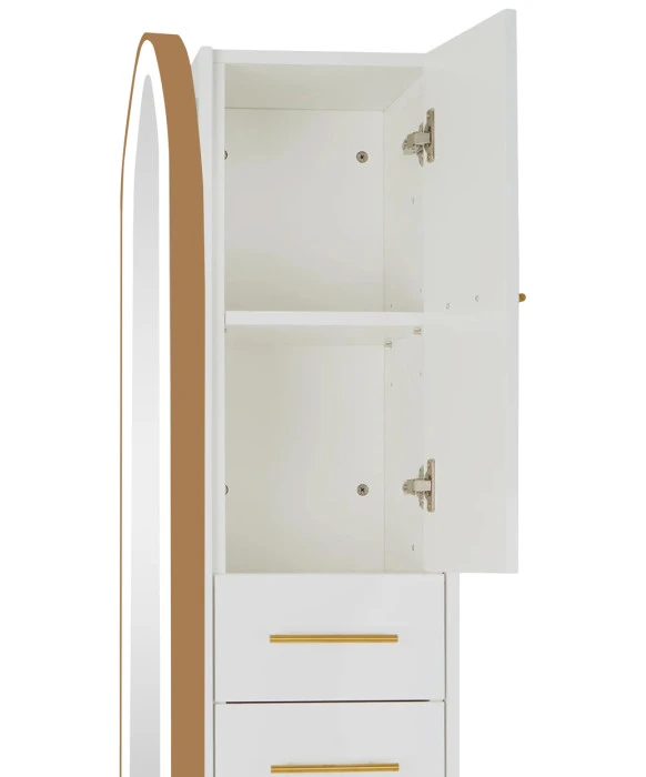 Milan Ultra Double Sided LED Styling Station w/ Shelf