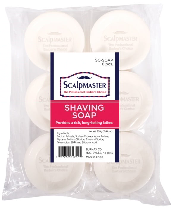 Burmax Scalpmaster Barber Shaving Soap - 6 pk.