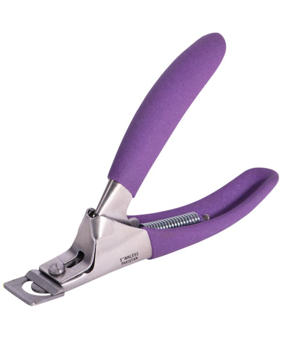 Burmax SE-2024 Satin Edge Acrylic Nail Slicer with Rubber Grip - Set of 3 