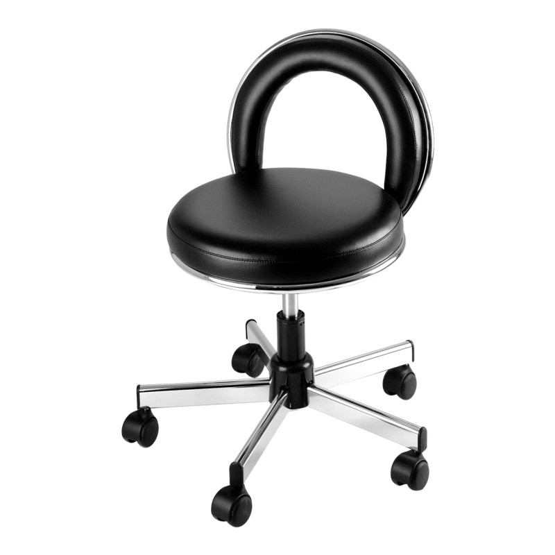 Pibbs JoJo Sr. Pedicure Stool 549 On Casters w/ Large Seat Cushion