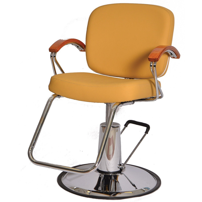 Pibbs Samantha Salon Styling Chair 5906 w/ Wooden Arms Extra Wide