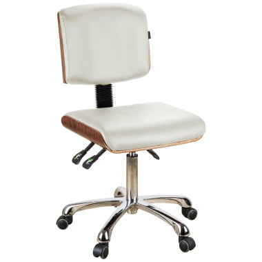 Silver Fox 1071 Luxury Rolling Stool w/ Back image