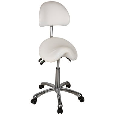 Silver Fox 1025A Adjustable Saddle Stool w/ Back image