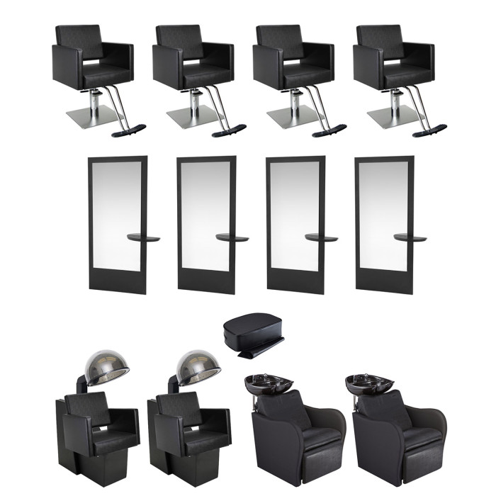 4 Operator Chelsea & Miami Salon Furniture & Equipment Package with ...