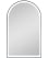 48" Arched LED Mirror - Black 