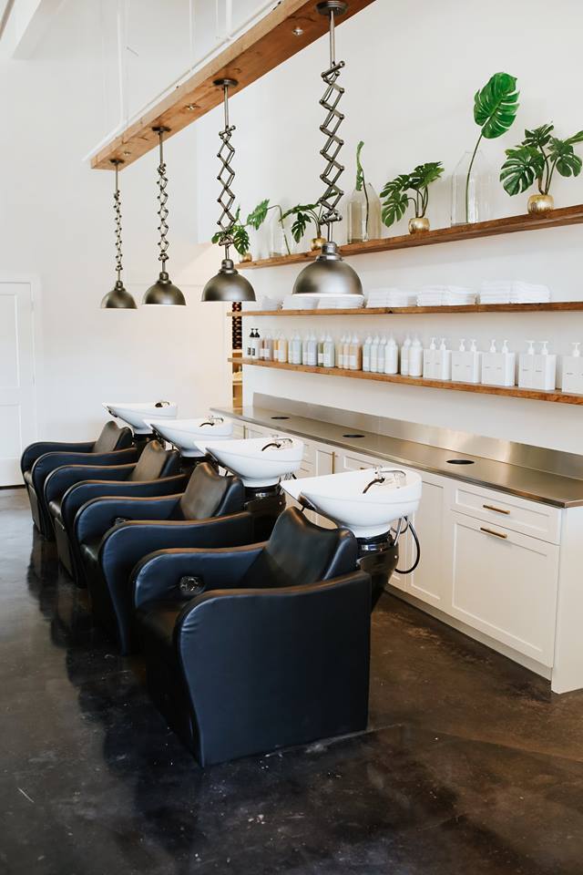 backwash stations with room for multiple stylists