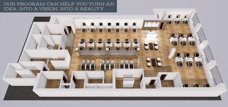 Salon Barbershop Spa Design Services Free Layouts Floor Plans