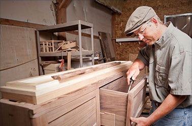 carpenter working on custom job